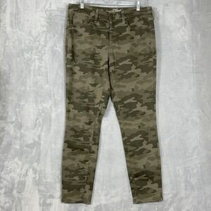 Universal Thread Jeans Womens 12/31R Green Camo High‎ Rise Skinny Stretch